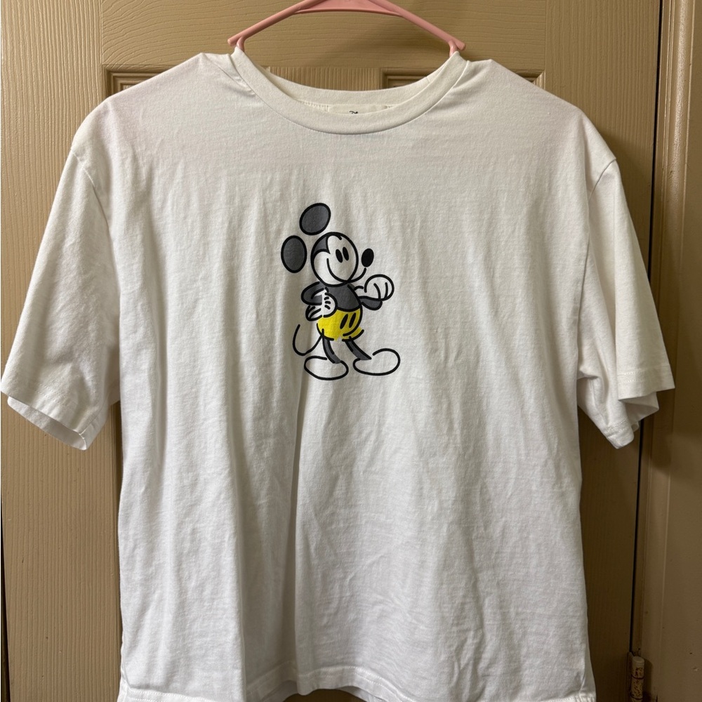 Disney White Tee with Mickey Mouse Graphic